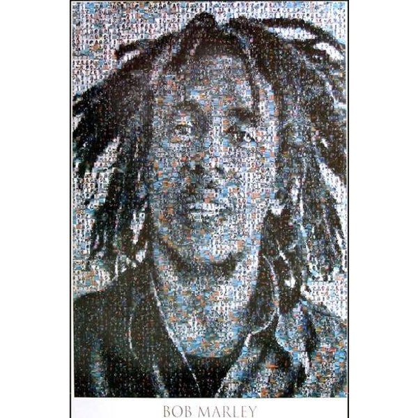 Bob Marley Photomosaic Poster