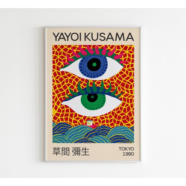 Yayoi Kusama Eye Art Print - Japanese Art Poster For Gallery Display-image