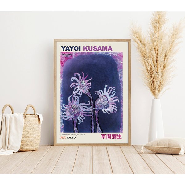 Yayoi Kusama Queens Of The Night, Yayoi Kusama Poster, Giclee Wall Art, Exhibition Poster, Museum Poster-image