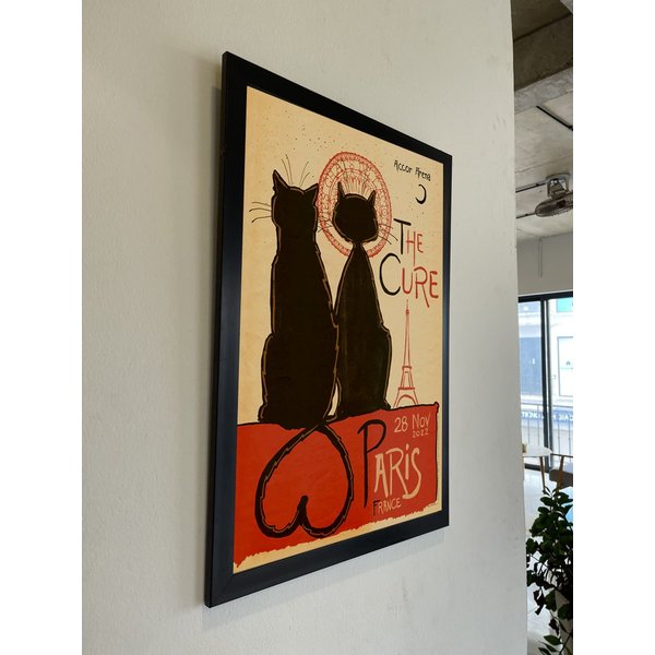 The Cure Cat Tour Paris 28th November 2022 Poster