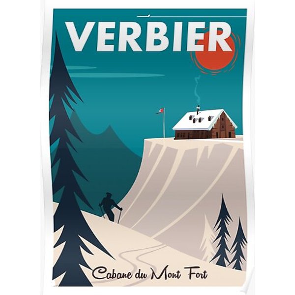 Verbier Mont Fort Poster Premium Matte Vertical Poster