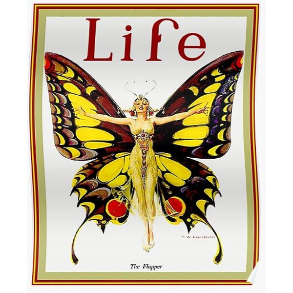 Life : Vintage 1922 Flapper Advertising Print Premium Matte Vertical Poster-image