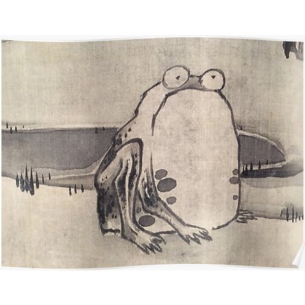 It Is Jakchu Frog Woodblock Art 菜譜 * Sai Chu-fu (vegetables And Insects) Premium Matte Vertical Poster
