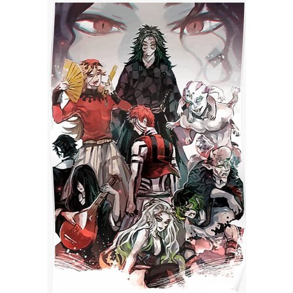 Muzan With Upper Moons Premium Matte Vertical Poster-image