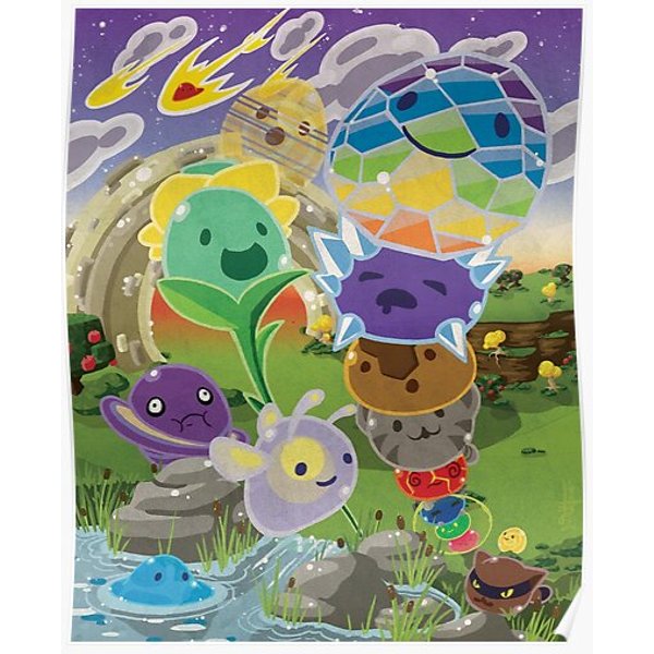 Slime Rancher All Slimes Collection Premium Matte Vertical Poster-image