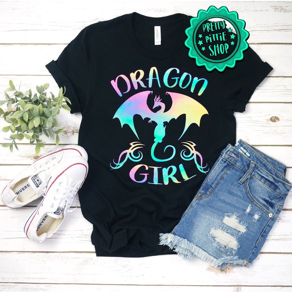 Dragon Girl Shirt, Just A Girl Who Loves Dragons Shirt, Dragon Lover Shirt-image