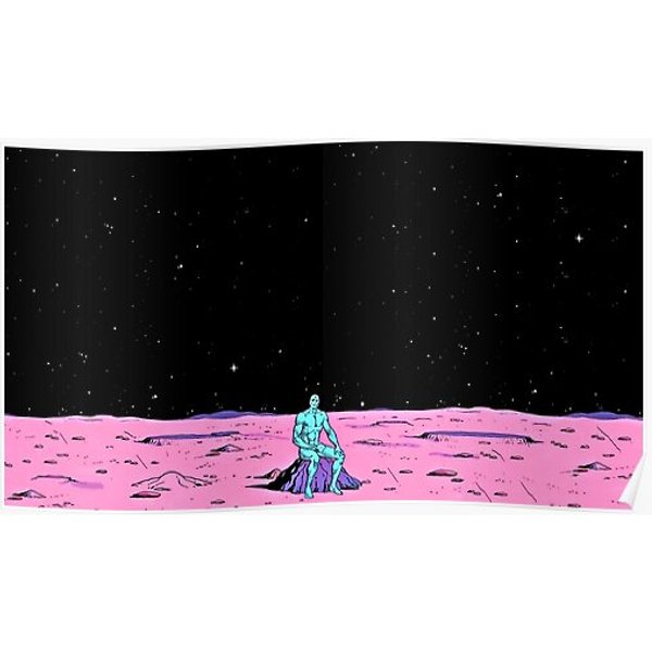 Dr. Manhattan Sitting On Mars Premium Matte Poster-image