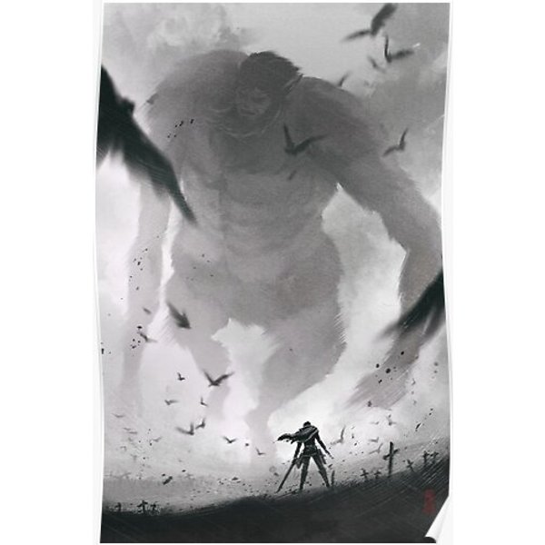 Levi Vs Beast Titan Premium Matte Vertical Poster-image