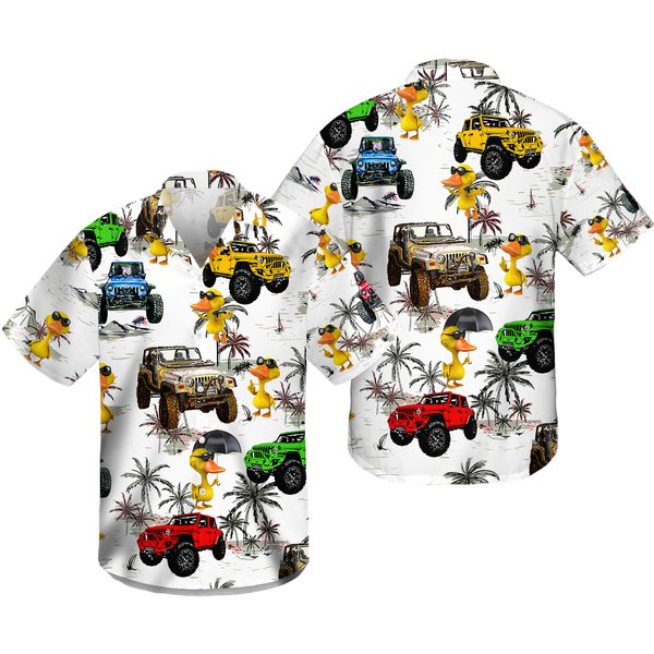 Duck Jeep Tropical Hawaiian Shirt-image