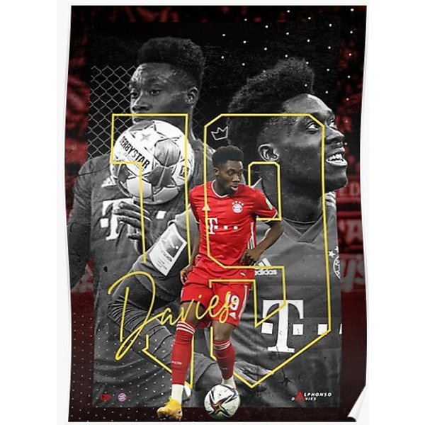 Alphonso Davies Collage Poster Premium Matte Vertical Poster-image