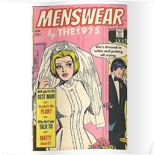 Menswear By The 1975 Vintage Comic Premium Matte Vertical Poster-image