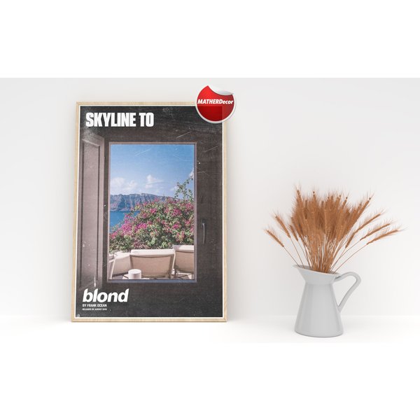 Frank Ocean Wall Art Print - Skyline To Poster Design