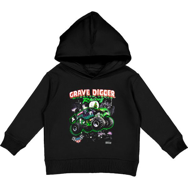 Vintage 1994 Grave Digger Monster Jam Trucks Kids Pullover Hoodies