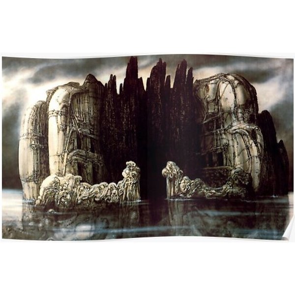 H.R Giger - Isle Of The Dead Premium Matte Vertical Poster-image