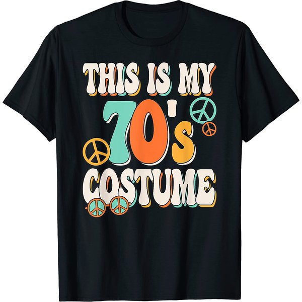 This Is My 70S Costume Groovy Peace Hippie 70'S Theme Party T-Shirt-image