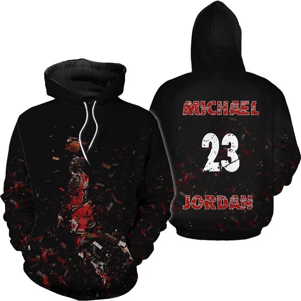 Michael Jordan 23 Jump Shot Hoodie 3D, The Goat Basketball Lover Hoodie-image