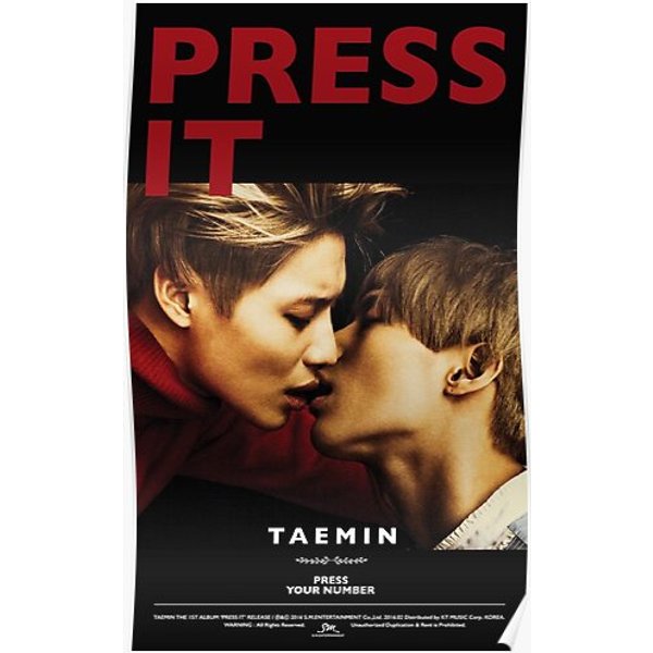 Shinee Taemin Press Your Number Premium Matte Vertical Poster-image