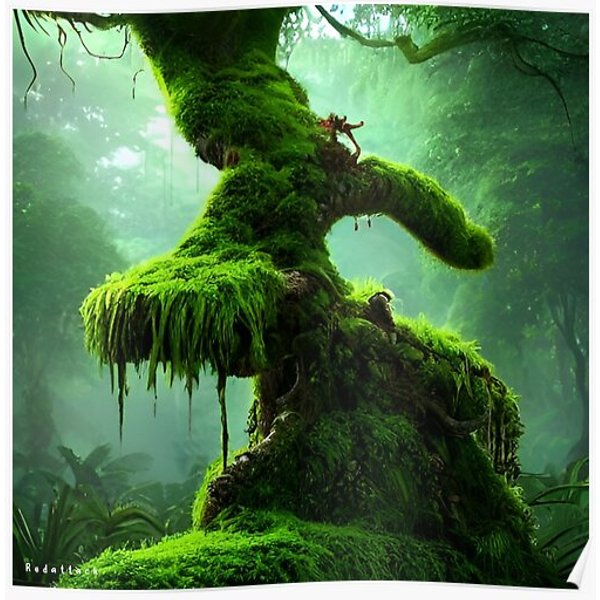 Jungle Mos Tree Premium Matte Vertical Poster-image