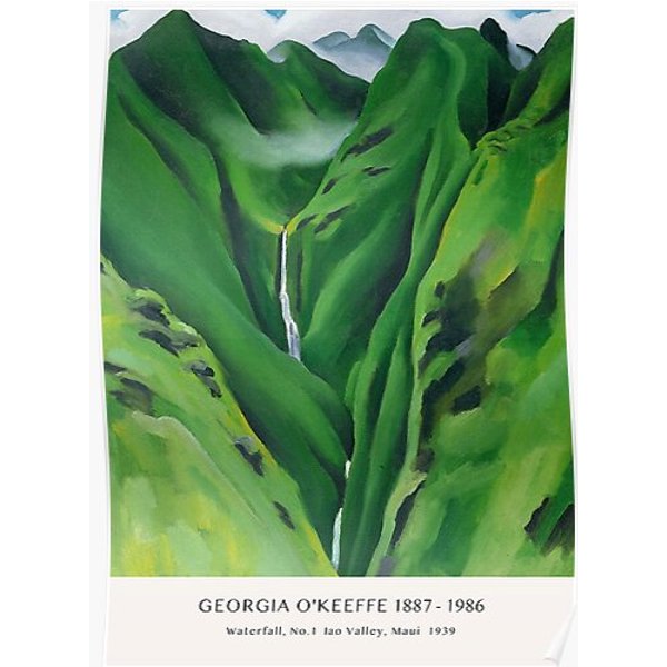 Georgia O'keeffe Waterfall No.1 Iao Valley Premium Matte Vertical Poster-image