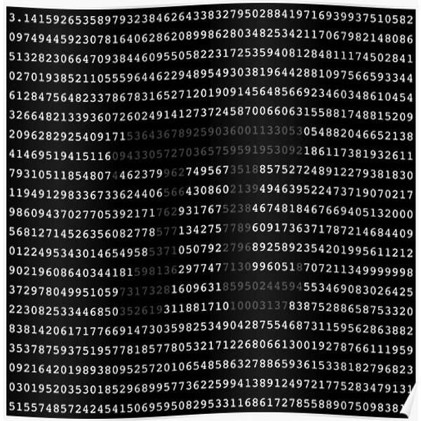 1154 Digits Of Pi Premium Matte Vertical Poster-image