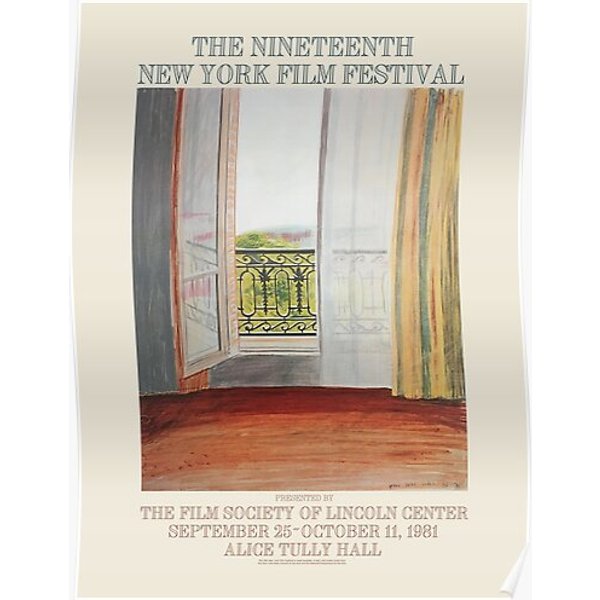 David Hockney. Poster For The 19Th New York Film Festival, 1981. Premium Matte Vertical Poster-image