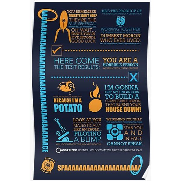 Portal Quotes Premium Matte Vertical Poster