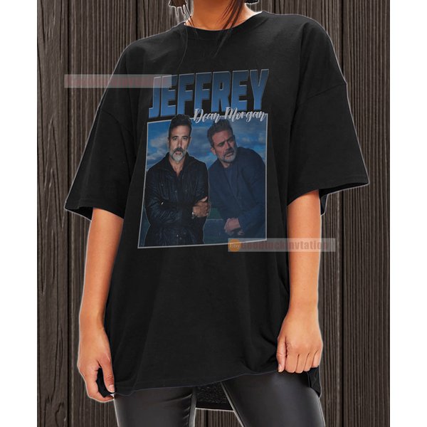 Jeffrey Dean Morgan Shirt T-Shirt Unisex Cotton Vintage 90'S Graphic Tee Unisex Crewneck Shirt-image