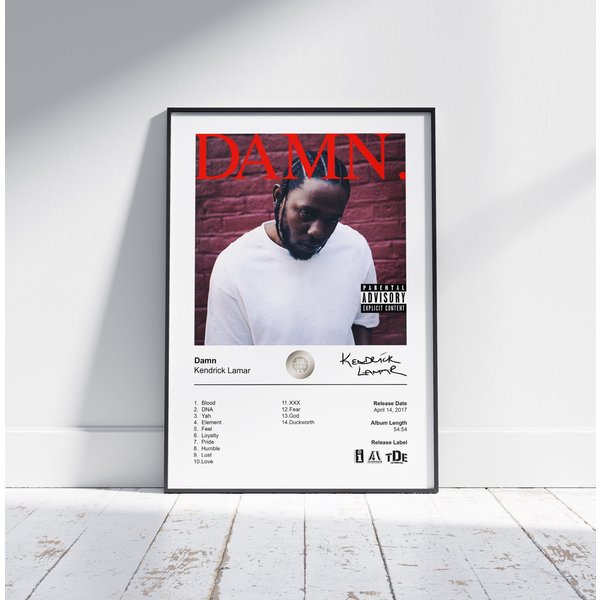 Kendrick Lamar Poster - Damn Album Cover Poster Print-image