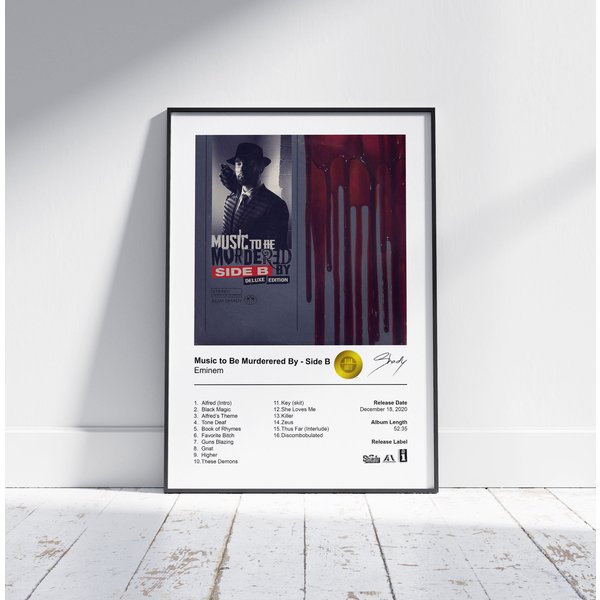 Eminem Poster - Music To Be Murdered By Side B Album Cover Poster Print