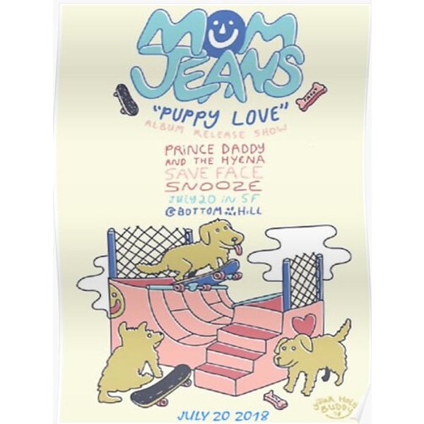 Mom Jeans Band Puppy Love Shirt Premium Matte Vertical Poster-image