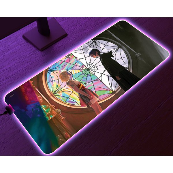 Wednesday And Enid - The Addams Family - Rgb Gaming Mouse Pad | Desktop Mat