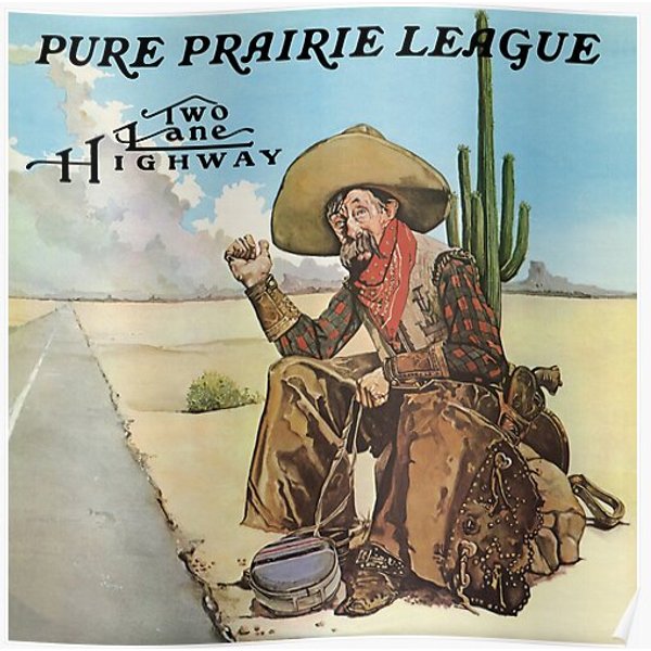 Pure Prairie League: Two Lane Highway Premium Matte Vertical Poster-image