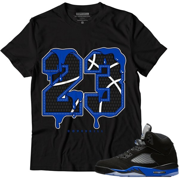 Number No.23 Unisex Shirt Match Jordan 5 Racer Blue-image