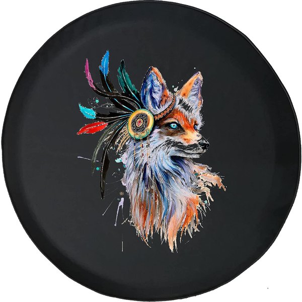 Spare Tire Covers For Trailers - Watercolor Mystical Fox