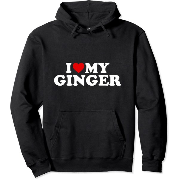I Love My Ginger Redhead - Red Heart Pullover Hoodie-image