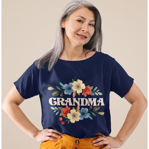 Floral Grandma Gift Shirt-image