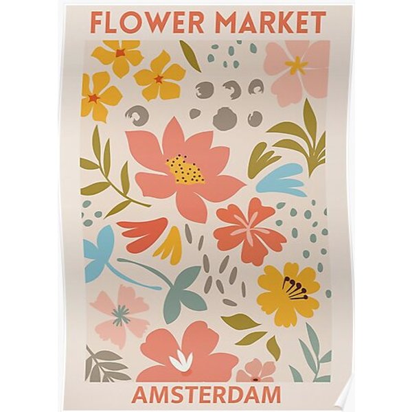 Flower Market - Amsterdam Premium Matte Vertical Poster-image