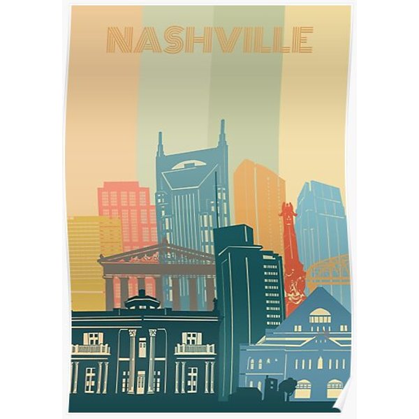 Nashville Skyline Premium Matte Vertical Poster-image