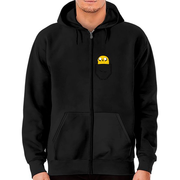 Jake In The Pocket - Adventure Time - Zip Hoodies-image
