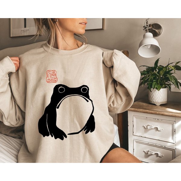 Unimpressed Frog Sweatshirt-image
