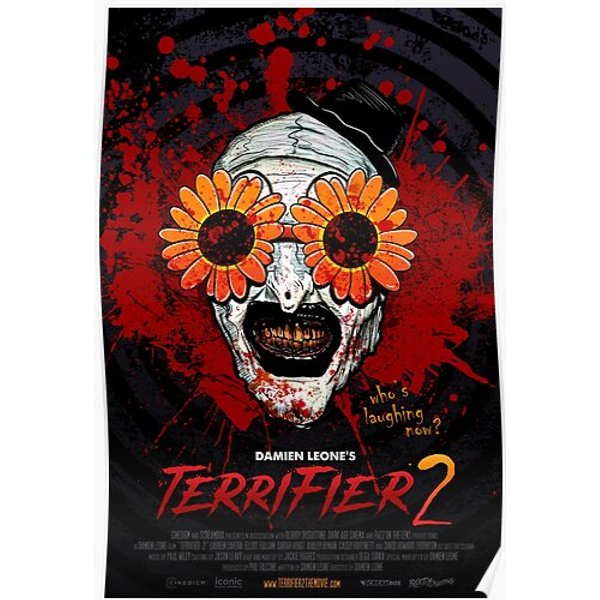 Terrifier 2 Art The Clown Sunflower Sunglasses Movie Poster Premium Matte Vertical Poster-image