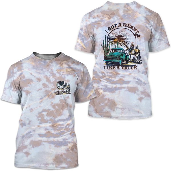 Heart Like A Truck Tye Dye T-Shirt | Lainey Wilson Shirt-image