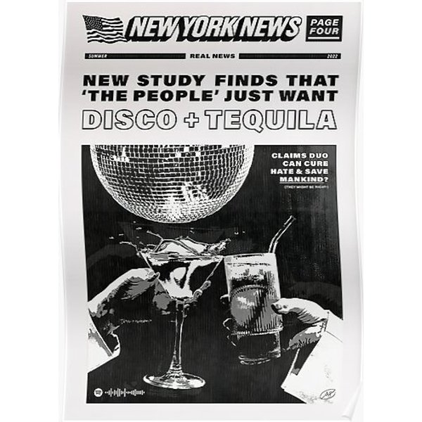 Disco + Tequila Headline Premium Matte Vertical Poster-image