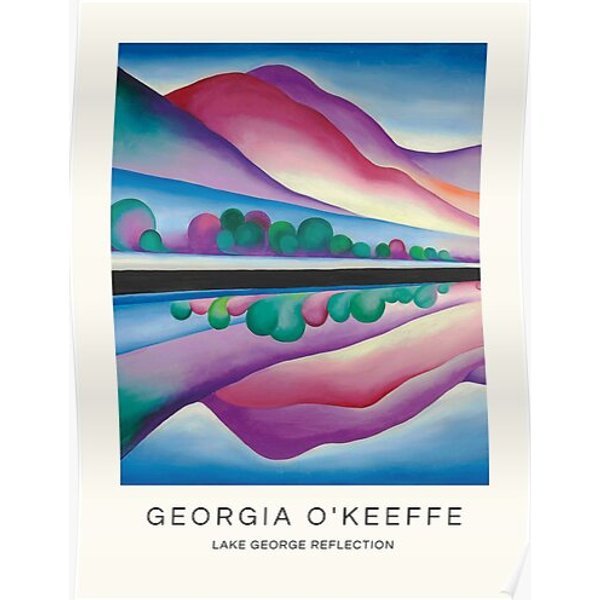 Lake George Reflection By Georgia O'Keeffe Premium Matte Vertical Poster-image