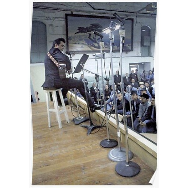 Johnny Cash Folsom Prison January 13Th 1968 Premium Matte Vertical Poster-image
