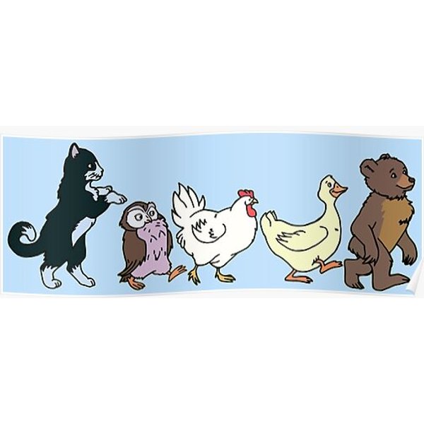 Little Bear And Friends Art Premium Matte Vertical Poster-image