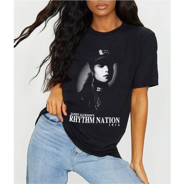 Vintage Janet Jackson Shirt, Janet Jackson Rhythm Nation Shirt-image