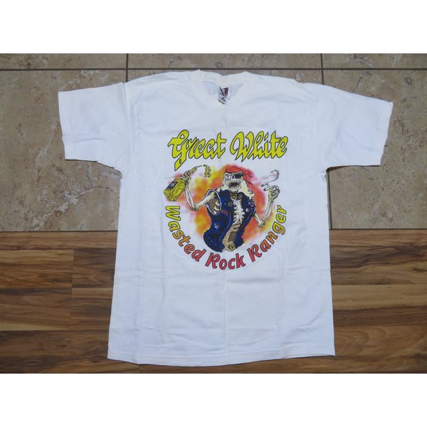 Vintage Autographed Great White Rock Band T-Shirt-image