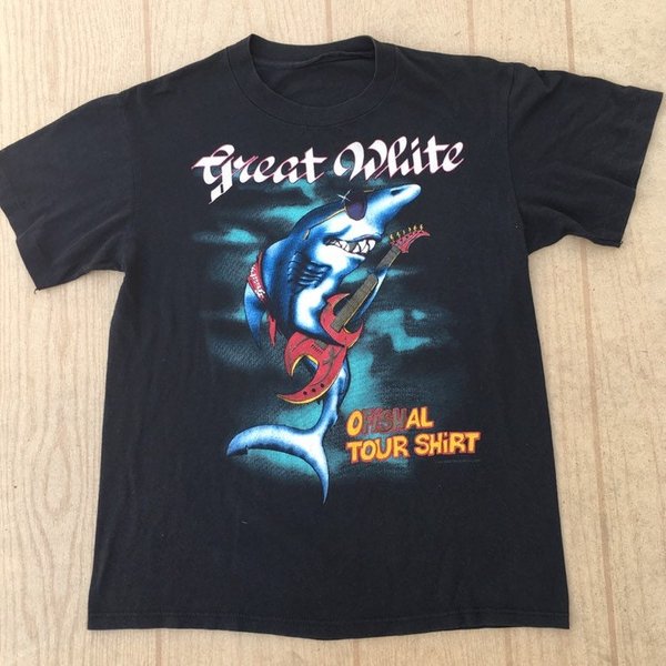 Great White 1987 Bite Bach Tour Vintage T-Shirt-image