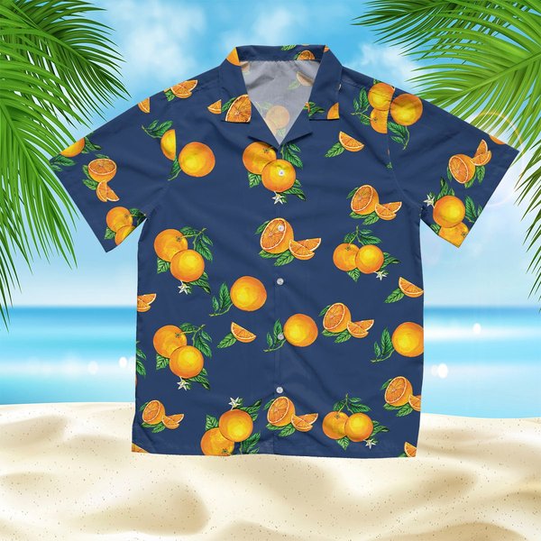 Orange Hawaiian Shirt Orange Pattern Hawaiian Shirt-image